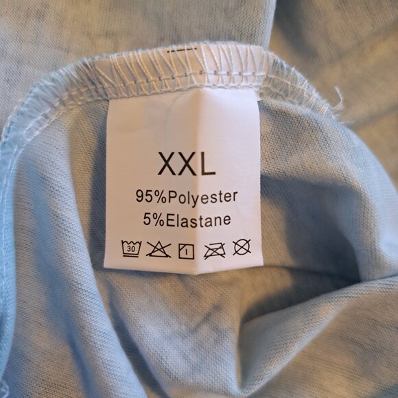 NEW Blue and White Printed Button Collar Top Plus Size XXL - Picture 5 of 5